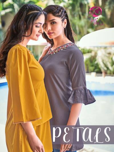 Petals By Kurti Times Fancy Embroidered Summer Wear Short Kurti Collection